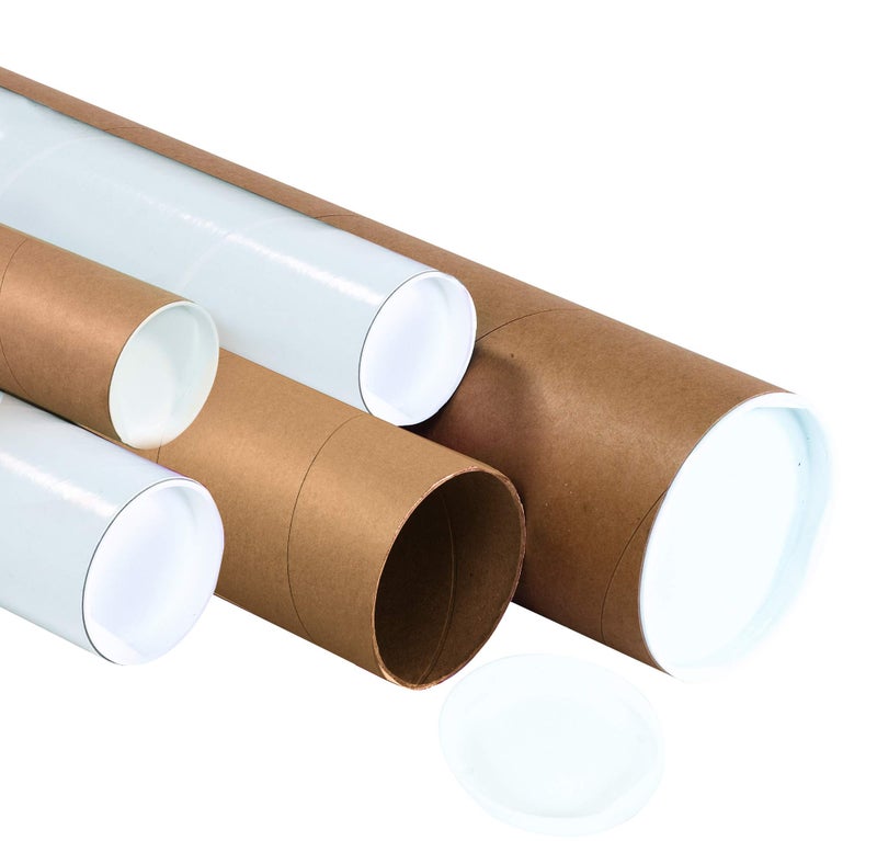 Aviditi Plastic End Caps for Mailing Tubes, 4 Inch Diameter, White (100 Pack) - Image 4