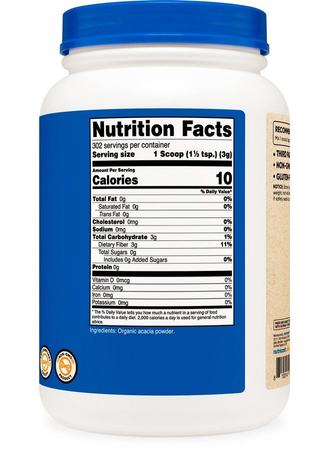 Nutricost Organic Acacia Fiber Powder (2 LB) - USDA Certified Organic, Non-GMO, Gluten Free - Image 4