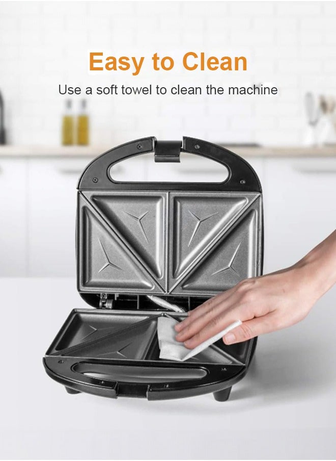 Generic - Sandwich Maker Waffle Maker,3 in 1 Toastie Maker with Non-Stick Detachable Plates,LED Indicator Lights, Anti-Skid Feet - Image 1