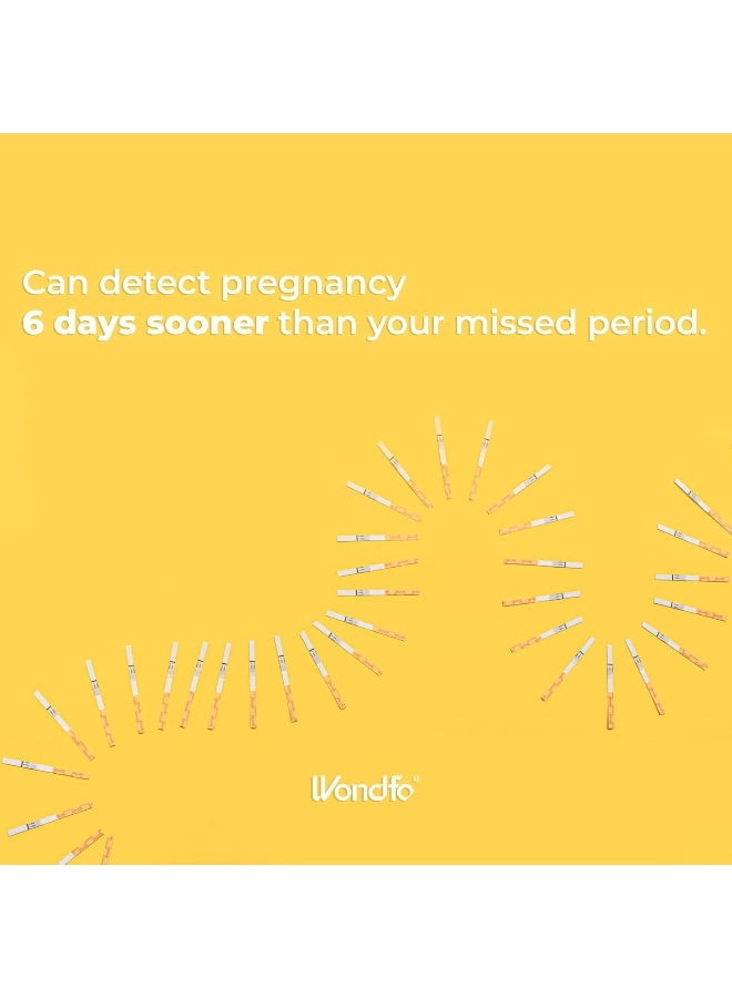 Wondfo Early Result Pregnancy Test Strips 25 Packs - Early Detection Of Pregnancy 10 Miu/Ml, Sensitive, Accurate Home Medical With Urine, Hcg Fertility Predictor Kit - Image 2