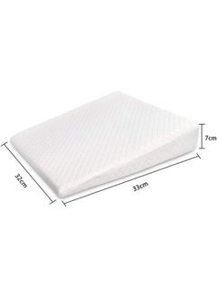 Beauenty Crib Wedge for Baby Nursing Memory Foam Baby Sleeping Wedge Pillow Infant Sleep Pillow with Removal Waterproof Cotton Cover (White)  - Image 2