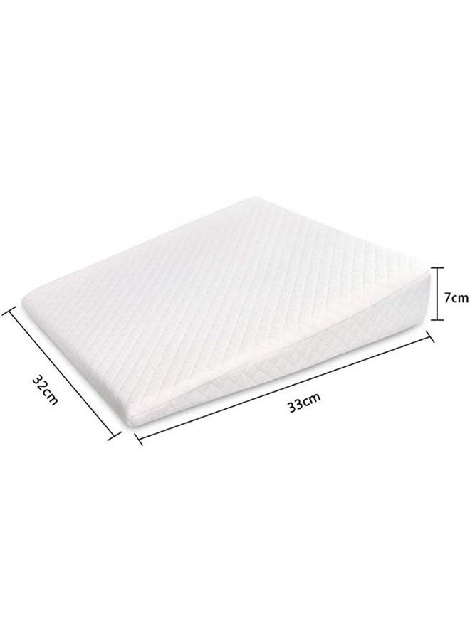 Beauenty Crib Wedge for Baby Nursing Memory Foam Baby Sleeping Wedge Pillow Infant Sleep Pillow with Removal Waterproof Cotton Cover (White)  - Image 2