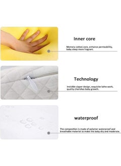 Beauenty Crib Wedge for Baby Nursing Memory Foam Baby Sleeping Wedge Pillow Infant Sleep Pillow with Removal Waterproof Cotton Cover (White)  - Image 3