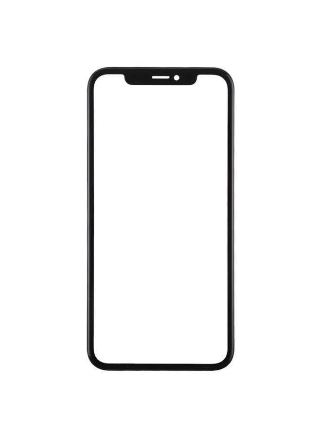 إيروريكس عدسة زجاجية خارجية للشاشة الأمامية مع إطار ولاصق شفاف بصري OCA لهاتف iPhone 11 (أسود) - Image 2