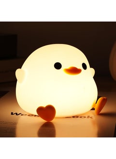 O Ozone Duck Night Light for Kids,Soft Silicone Cute Night Lamp for Kids Room,Touch Control Dimming,USB Rechargeable Portable Night Light  - Image 1