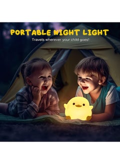 O Ozone Duck Night Light for Kids,Soft Silicone Cute Night Lamp for Kids Room,Touch Control Dimming,USB Rechargeable Portable Night Light  - Image 4