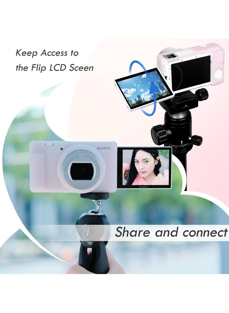 CMGTYYD Lightweight Soft Silicone Case for Sony ZV-1F, ZV-1M2 and ZV-1 Mark II Vlog Cameras, Durable Protection and Stylish Design  - Image 5