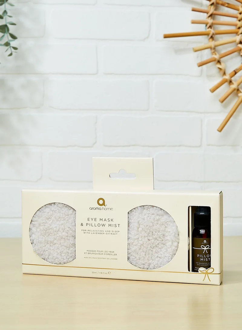 Aroma Home Cream Bouclâ”œÃ¢ Eye Mask & Pillow Spray Set -