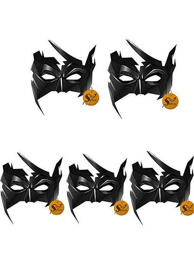 سايج سكوير قناع كريش البطل الهندي الخارق سيج سكوير للحفلات ذات الطابع الخاص، وأعياد الميلاد، والمناسبات، والدراما، والتنكر، وحفلات الأزياء، وحفلات التنكر (عبوة من 5 قطع) - Image 1