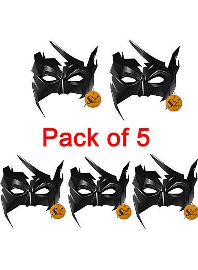 سايج سكوير قناع كريش البطل الهندي الخارق سيج سكوير للحفلات ذات الطابع الخاص، وأعياد الميلاد، والمناسبات، والدراما، والتنكر، وحفلات الأزياء، وحفلات التنكر (عبوة من 5 قطع) - Image 2