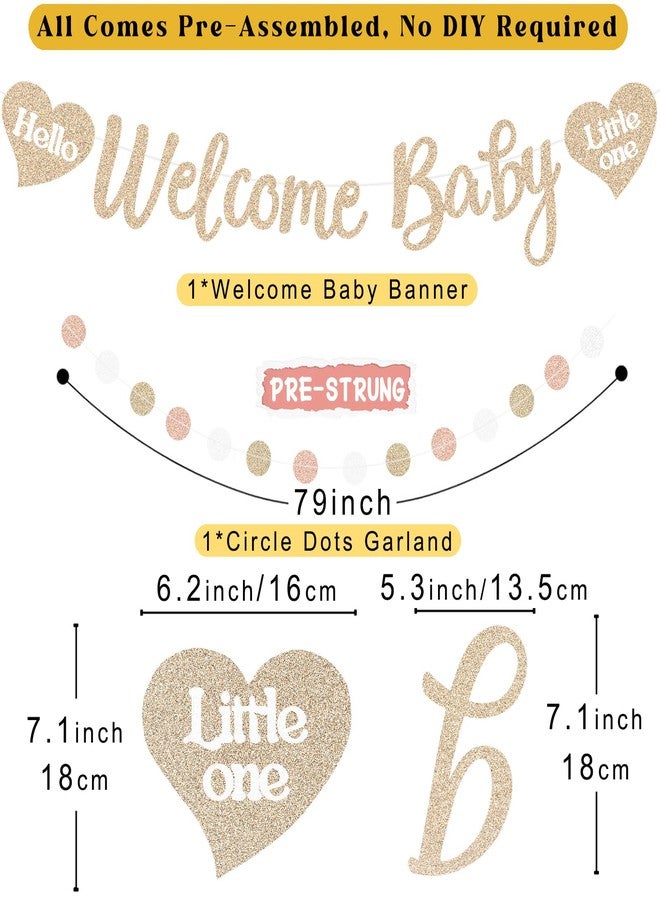 Aonor Boho Baby Shower Decorations for Girl, Pre-Strung Welcome Baby Banner with Honeycomb Balls, Paper Flowers, Lanterns, Fans, Hanging Swirls, Circle Dots Garland for Girl Baby Shower Decorations 24pcs - Image 3