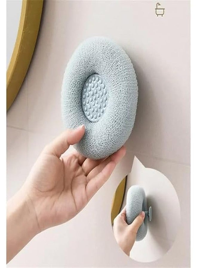 Super Soft Bath Loofah with Suction Cup, Round Mesh Shower Sponge Scrubber for Women & Men, Deep Cleansing Body Wash Exfoliator,Reusable Bathing Sponge for Smooth Scrubber for Body & Fresh Skin - Multicolor - Image 5
