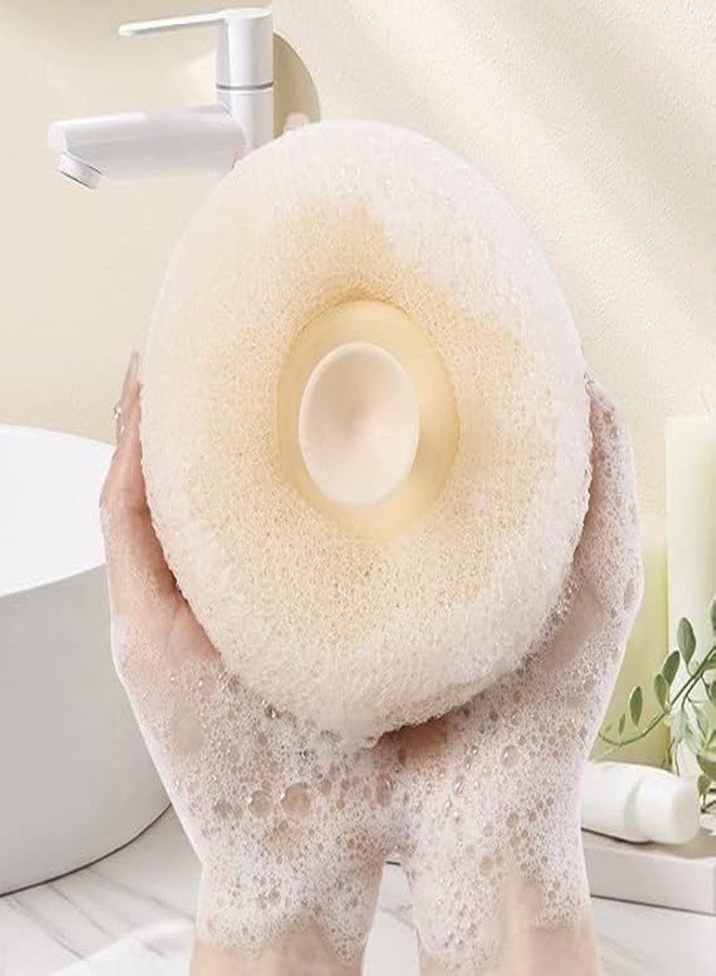 Super Soft Bath Loofah with Suction Cup, Round Mesh Shower Sponge Scrubber for Women & Men, Deep Cleansing Body Wash Exfoliator,Reusable Bathing Sponge for Smooth Scrubber for Body & Fresh Skin - Multicolor - Image 2
