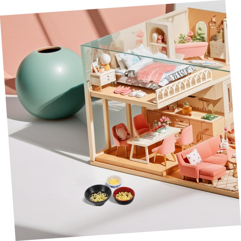 15Pcs Realistic Miniature Ramen Noodle Bowl Set For Dollhouse Kitchen Play - Image 5