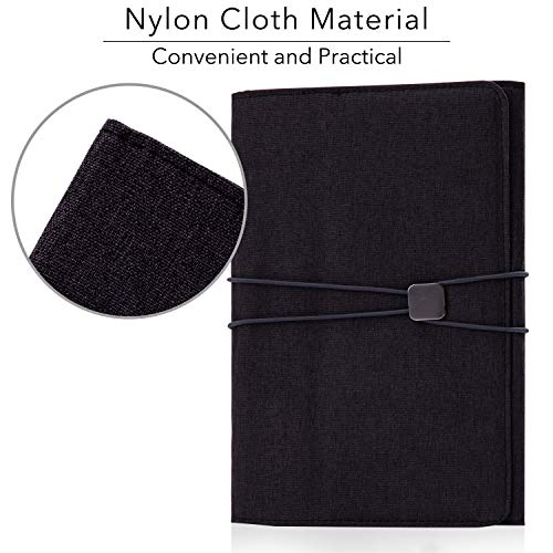 KGMCARE Folio Cover Compatible with Rocketbook Everlast Fusion, Cloth Fabric, Multi Organizer Men & Women Folder with Pen Loop/Phone Pocket/Business Card Holder, fits A5 Size Notebook（6" x 8.8"） - Image 2