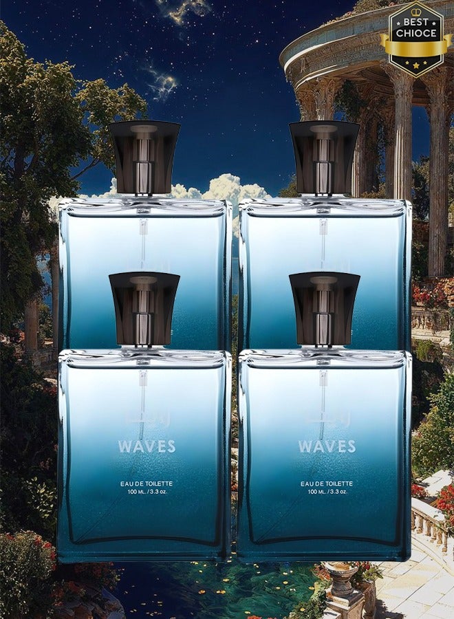 Waves 4 Pieces Waves Perfume For Men 100ml EDT - Image 1