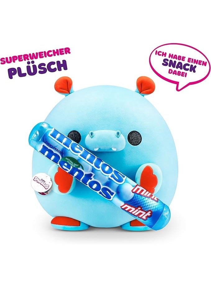 ZURU TOYS Snackles Medium - Hippo holding PLUSH Mentos Mint Flavour - Image 1