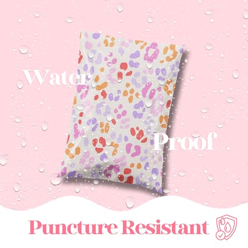 Pretty Package Store 6x9 Designer Poly Mailer 100 Pack Heavy Duty Waterproof Self Seal Shipping Bags for Small Business Large Mailing Envelopes Bulk Tear Resistant Cute Packaging Preppy Leopard - Image 5