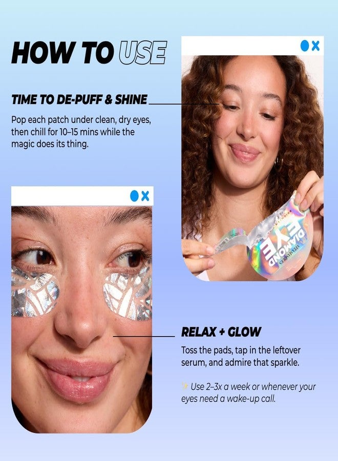 Vitamasques Diamond Eye Pads 3-Pack - Soothing and Rejuvenating Eye Patches Korean Skin Care Reduce Fine Lines, Puffiness & Dark Circles - Image 4