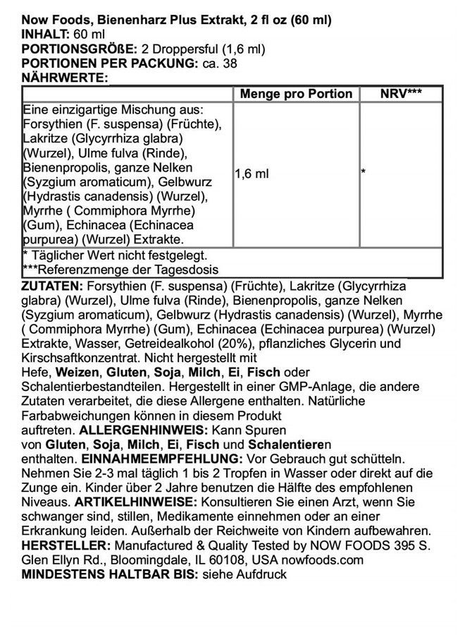 now Supplements, Propolis Plus Extract Liquid with Dropper, Herbal Supplement, 2-Ounce - Image 4