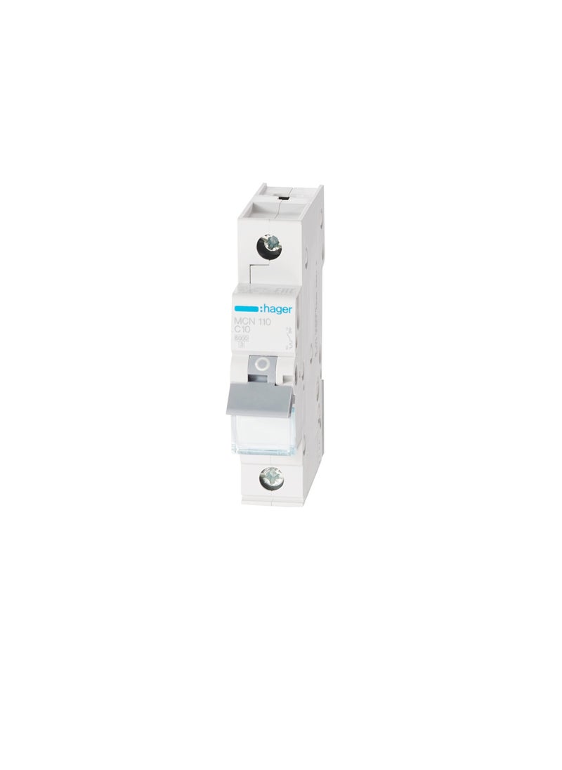 Hager Hager Miniature Circuit Breaker - MCB 1Pole 10A 6kA MCN110 France  - Image 1