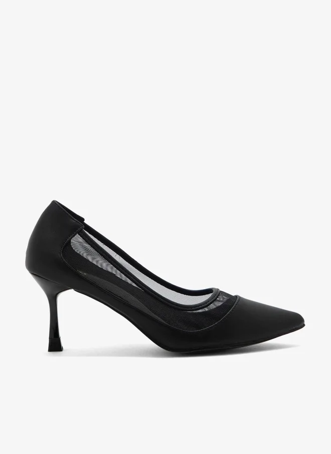 ايلا حذاء بتداخل شفاف ومقدمة مدببة