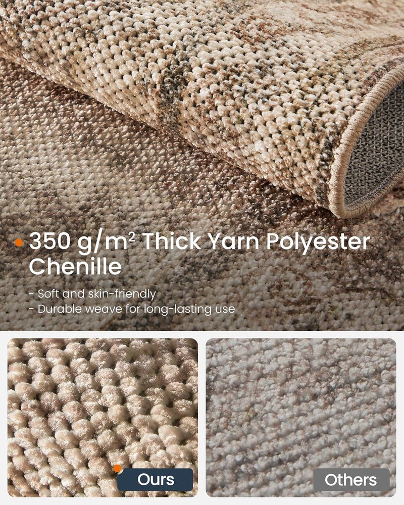 SONGMICS HOME Area Rug, 5x7 ft Living Room Rug, Non-Slip Carpet, Farmhouse Style Rug, Home Decor, for Bedroom, Kitchen, Entryway, Dining Room, Machine Washable - Image 2