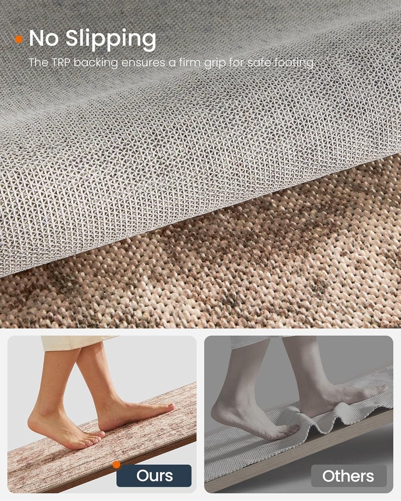 SONGMICS HOME Area Rug, 5x7 ft Living Room Rug, Non-Slip Carpet, Farmhouse Style Rug, Home Decor, for Bedroom, Kitchen, Entryway, Dining Room, Machine Washable - Image 3