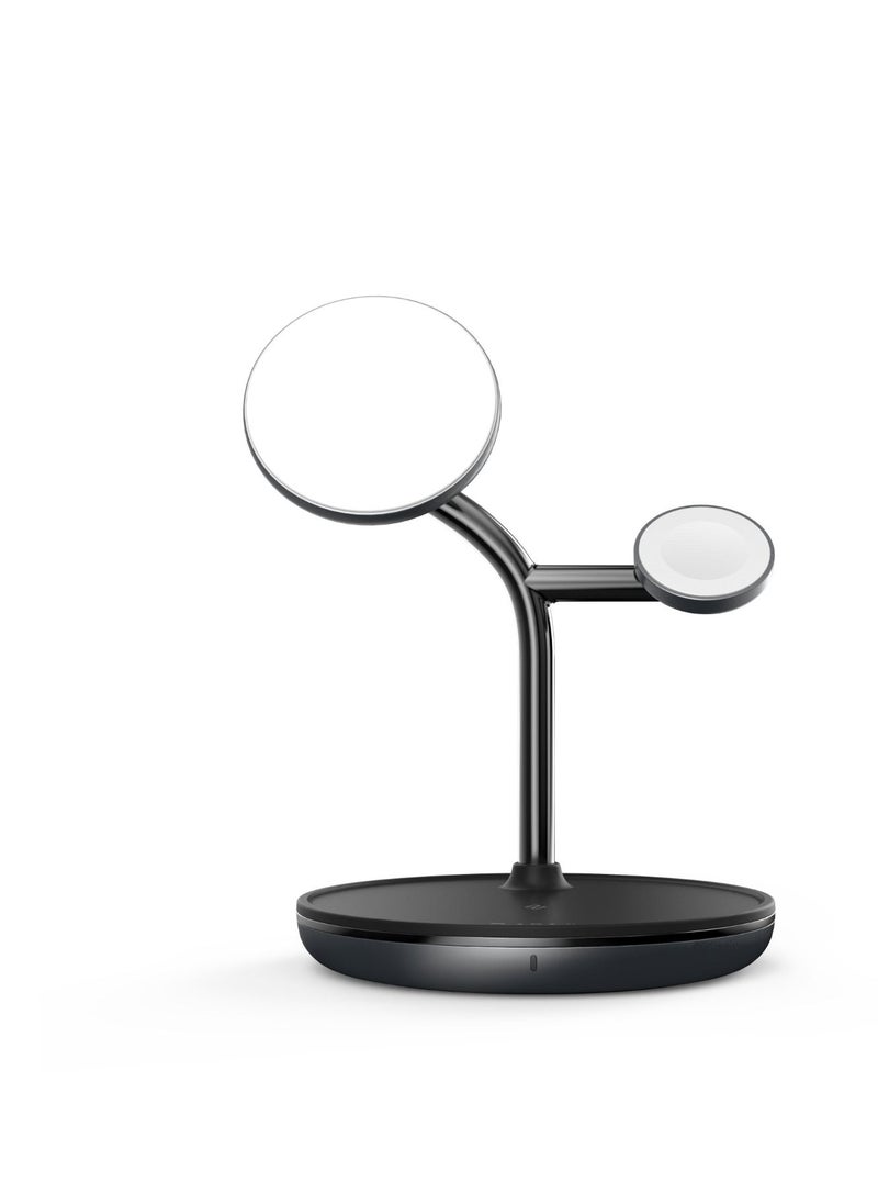 ADAM ELEMENTS - OMNIA M3+ Magnetic 3-in-1 Wireless Charging Station.33W PD/QC Adapter included.Certified by an Apple Made for Watch (MFW) certificate,Safe Power Supply. Foreign Objects Detection..3YRS WARRANTY. - Image 1