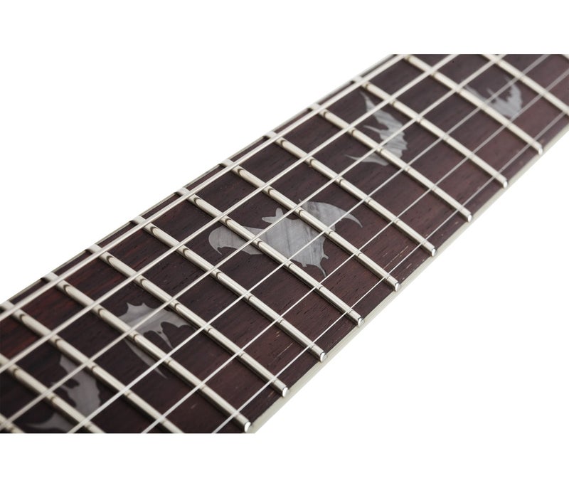 Schecter جيتار كهربائي شيكتر 1183 دامين بلاتينوم-6 FR - أسود ساتيني (SBK) - Image 4