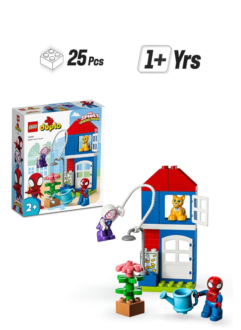 LEGO Duplo Marvel Spider-Man’S House 10995 Building Toy Set; Recreates Scenes From The Disney+ Tv Show Spidey And His Amazing Friends; Inspires Imaginative Play For Toddlers Aged 2+; (25 Pieces)  - Image 1