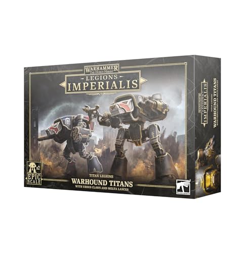 Warhammer Games Workshop Legions Imperialis Warhound Titans with Ursus Claws and Meta Lancer Epic Scale - Image 1