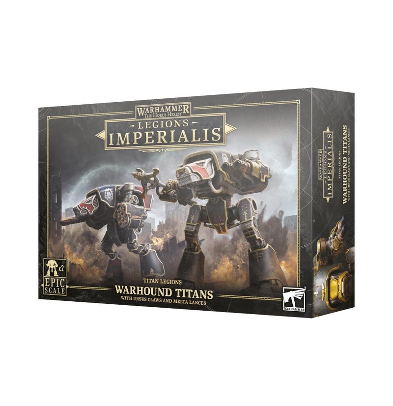Warhammer Games Workshop Legions Imperialis Warhound Titans with Ursus Claws and Meta Lancer Epic Scale - Image 2
