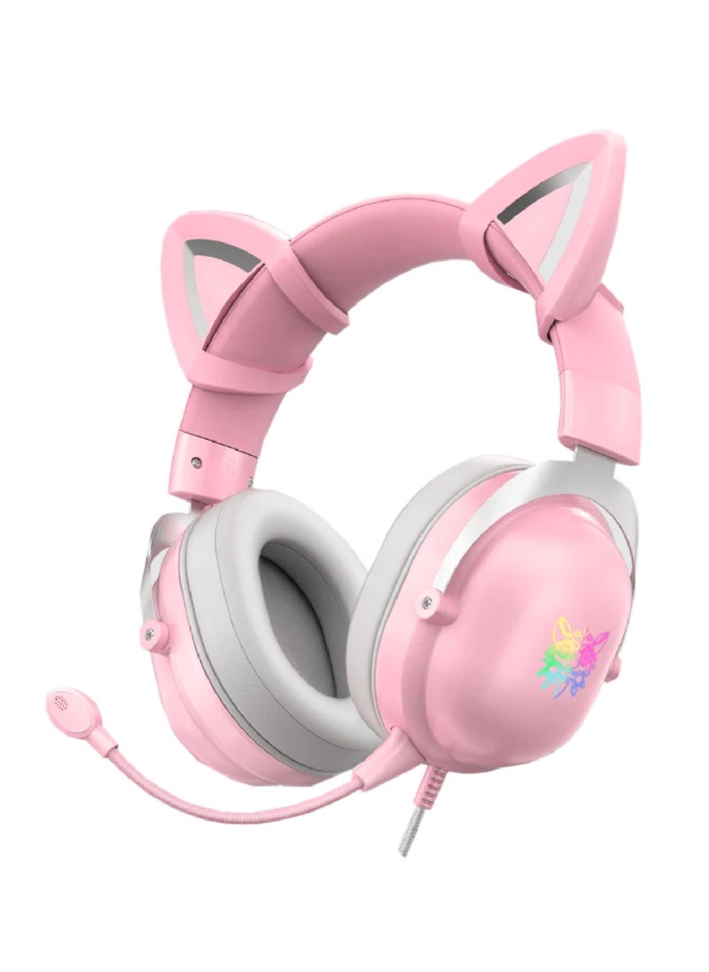 onikuma Gaming Headset With Mic Lightweight Headphones Rgb Aluminum Frame Noise Reduction Surround Sound Compatible PS4 PS5 Xbox One PC Mobile Phone  - Image 1