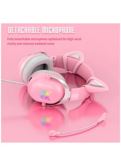 onikuma Gaming Headset With Mic Lightweight Headphones Rgb Aluminum Frame Noise Reduction Surround Sound Compatible PS4 PS5 Xbox One PC Mobile Phone  - Image 4