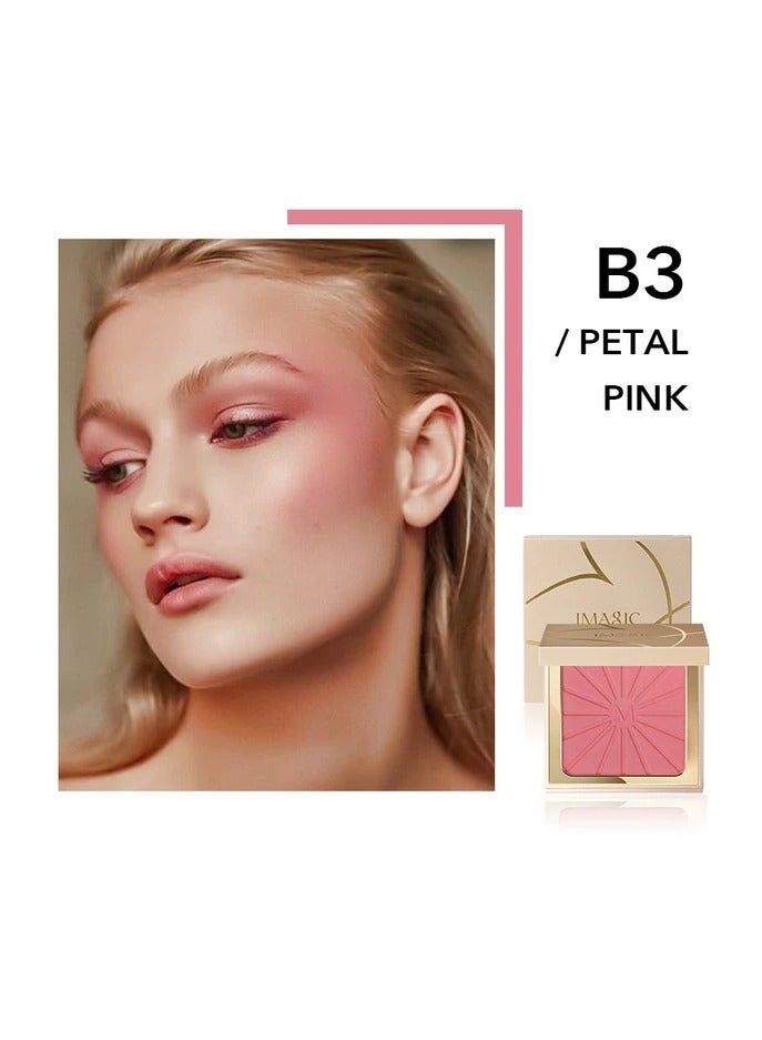 إيماجيك لوحة أحمر الخدود والهايلايتر اللامعة من IMAGIC | تضفي إشراقة طبيعية على البشرة | توهج قابل للبناء والدمج لجميع ألوان البشرة (B3 PETAL PINK) - Image 1