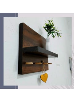 Generic Wooden Keys Rack With Shelf  - Image 2