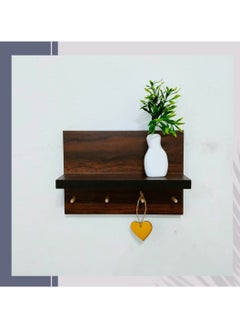 Generic Wooden Keys Rack With Shelf  - Image 3