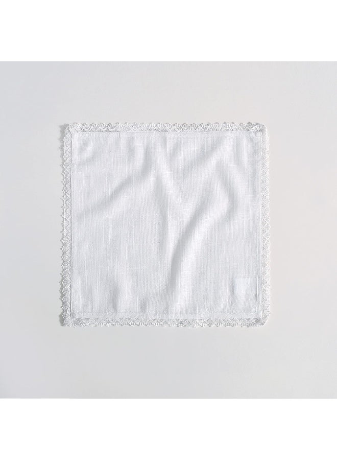 Fingercraft Dinner Cloth Napkins In 100% Cotton Fabric, 12 Pk, 12X13 Inch, White, Premium Quality, Mitered Corners For Every Day Use Napkins Are Pre Shrunk And Good Absorbency  - Image 2