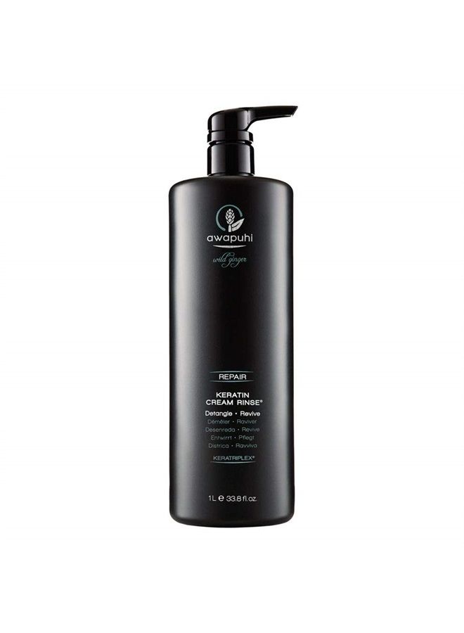 Paul Mitchell Awapuhi Wild Ginger by Paul Mitchell Keratin Cream Rinse, Detangles + Repairs, For Dry, Damaged + Color-Treated Hair, 33.8 fl. oz. - Image 1