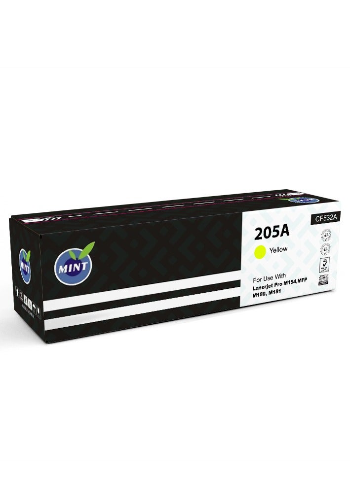 Mint Mint LaserJet Toner 205A-CF532A Yellow Compatible with LaserJet MFP M154, LaserJet Pro MFP M180, LaserJet MFP M180n, LaserJet MFP M181, LaserJet MFP181FW, LaserJet MFP M181fnd - Image 2