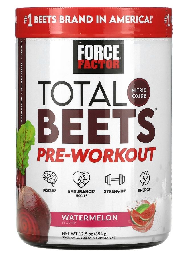 Force Factor Total Beets® PreWorkout Watermelon 12.5 oz (354 g)