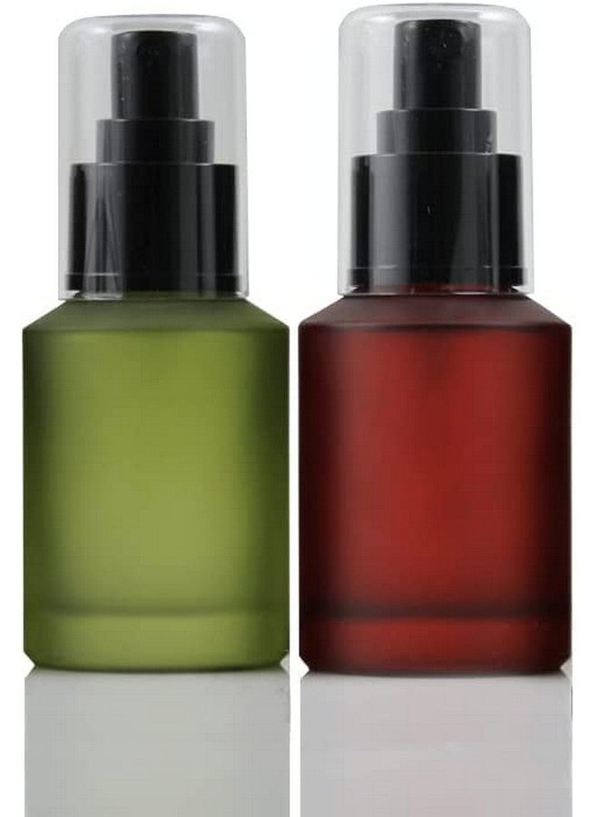 شينج زي قطعة 60 مل (2 أونصة) زجاجة لوشن فارغة فاخرة قابلة للتعبئة باللون الأحمر الخمري ومضخة ضغط ومستحضرات تجميل وكريم وزيت وزجاجة تخزين - Image 3