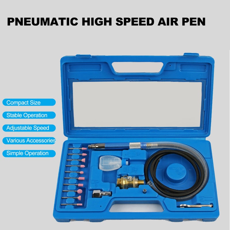 Micro Air Die Grinder Kit Pneumatic Pencil Die Grinder Mini Pencil Polishing Cutting Tool High Speed Grinding Compact Tool Kit for Cleaning Cutting Polishing Welding 54000 RPM - Image 2