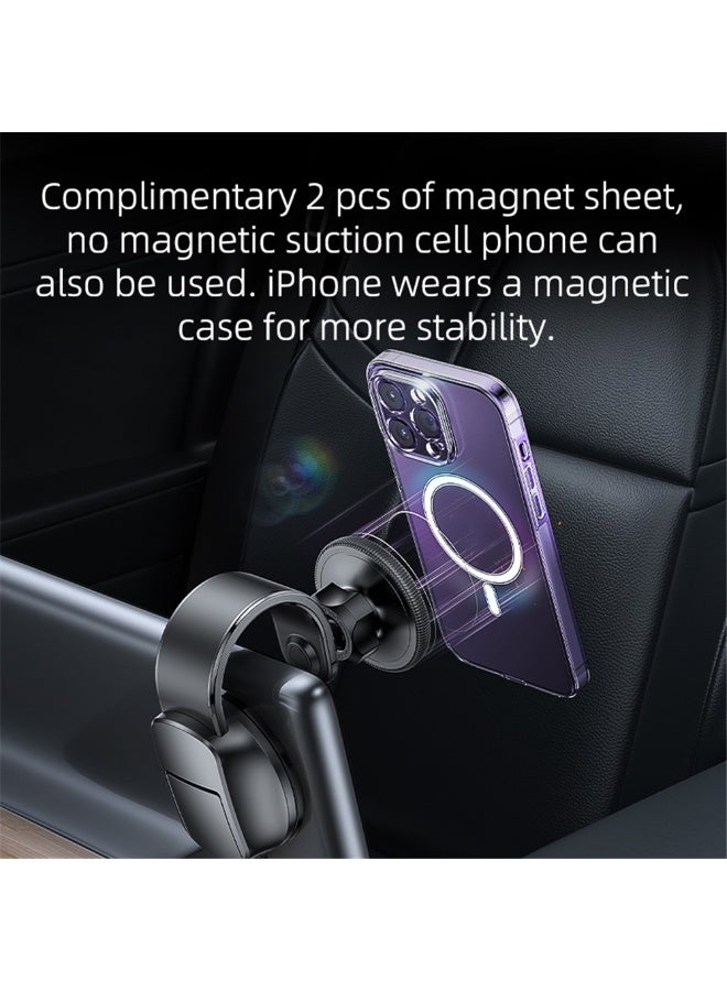 YESIDO C176 Magnetic Car Phone Holder with Flexible Arm - Powerful Nano Suction Cup - Compatible with MagSafe (iPhone 15/14/13/12) - Image 5