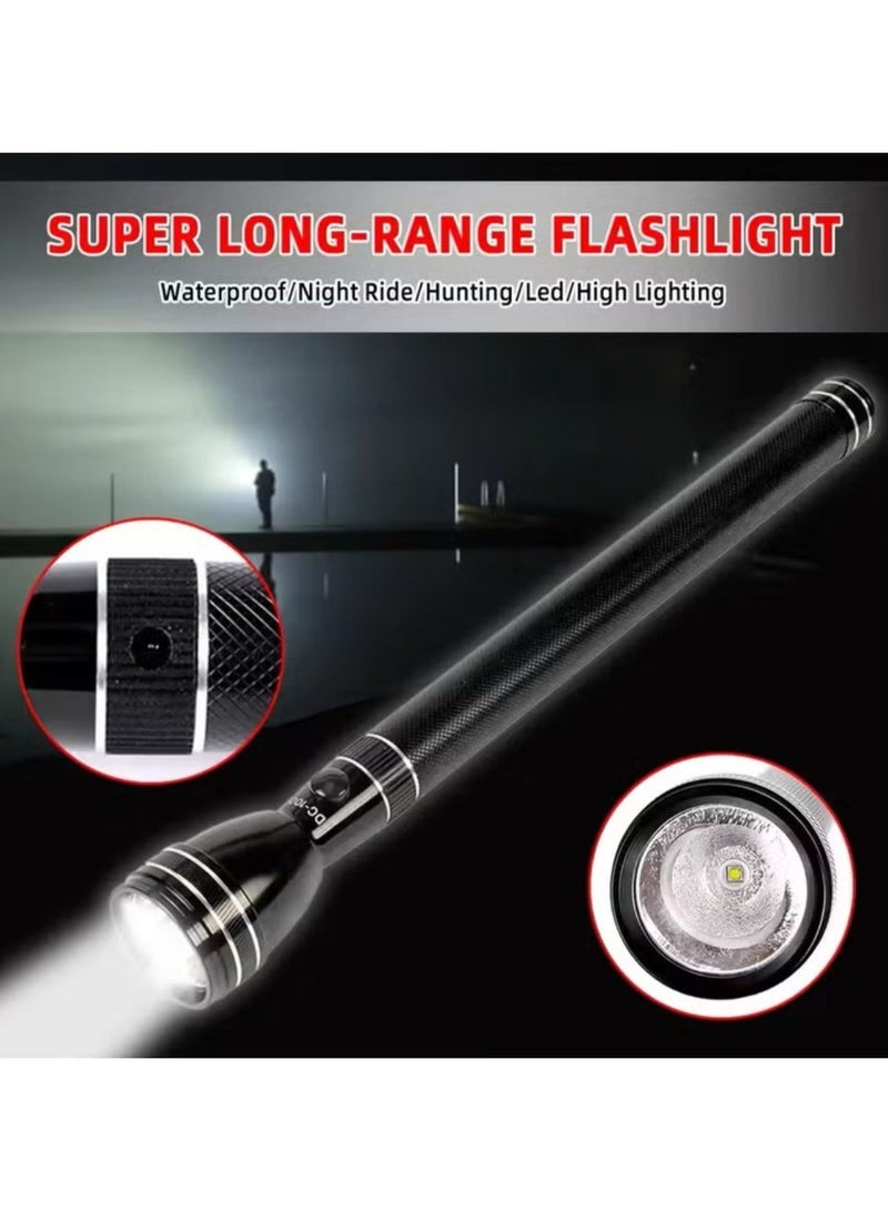 دينكس مصباح يدوي LED قابل لإعادة الشحن - مصباح LED بقوة 360 لومن - سطوع عالي، تصميم محمول، يعمل لمدة 6 ساعات. قوة 50 واط | مثالي للتخييم والدراجات والمشي لمسافات طويلة والطوارئ، أسود - Image 5