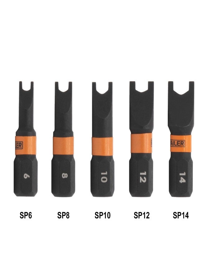 Railer Spanner Screwdriver Bit Set - Railer 5PC S2 Steel 1" Spanner Snake Eyes Impact Driver Bit Set With A Tool Storage Bit Holder & Carabiner - Image 2