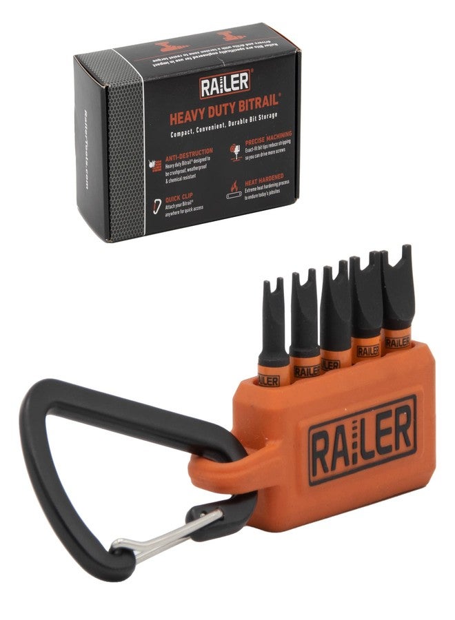 Railer Spanner Screwdriver Bit Set - Railer 5PC S2 Steel 1" Spanner Snake Eyes Impact Driver Bit Set With A Tool Storage Bit Holder & Carabiner - Image 1