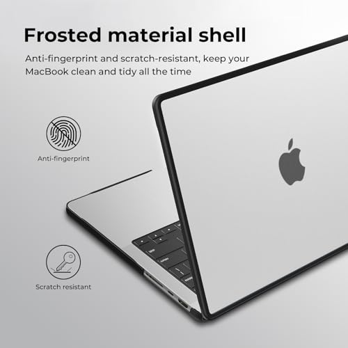 BlueSwan Case Compatible for MacBook Pro 16 inch M5 2026 2025-2021 M4 M3 M2 M1 Pro/Max Chip,A3429 A3428 A3403 A3186 A2991 A2780 A2485,Anti-Scratch Flexible Laptop Cover with Grippy Matte Texture,Black - Image 5