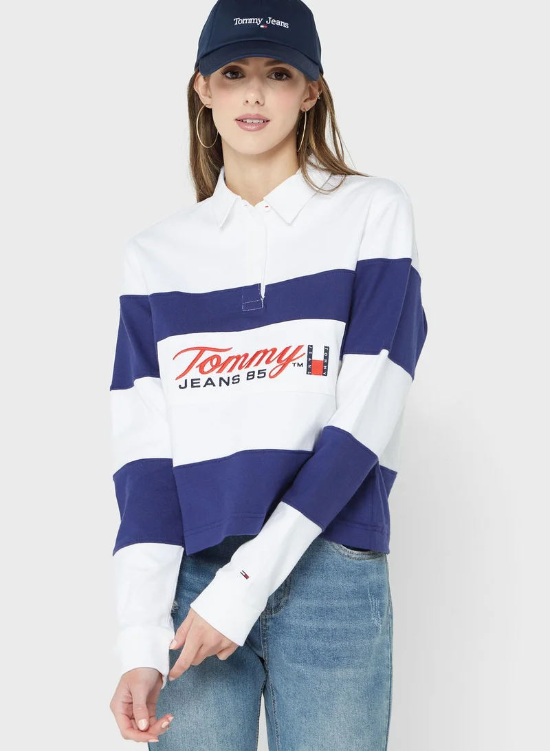TOMMY JEANS Polo Striped Sweatshirt